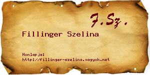 Fillinger Szelina névjegykártya
